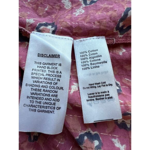 Emerson Fry Francina Caftan Rose Lurex One Size Vacation Resort Wear Boho - Picture 8 of 10